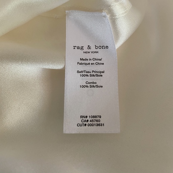 Rag & Bone Victor Draped Silk Blouse - Picture 11 of 11